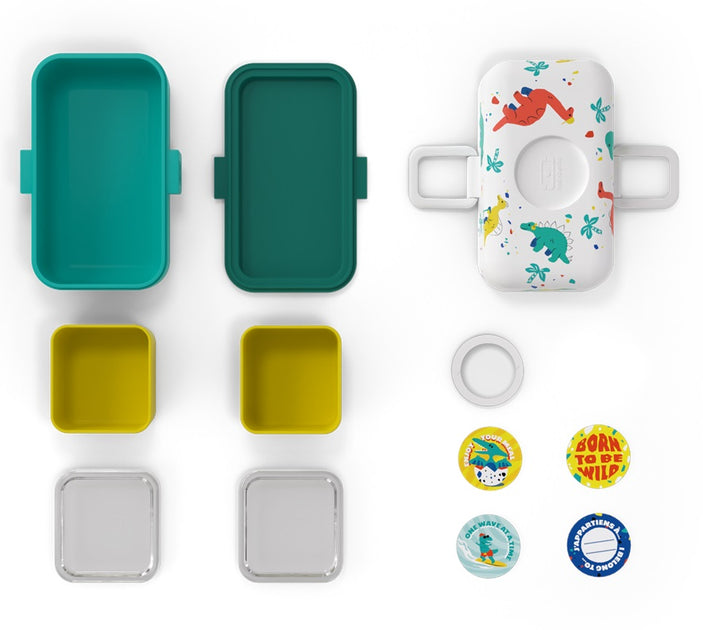Monbento Lancheira Tresor para snacks grande - Dinossauros