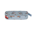 Lancheira térmica pequena Tutete Skater Dog em azul claro, com padrão de cães salsicha em skates e ossos, vista frontal.