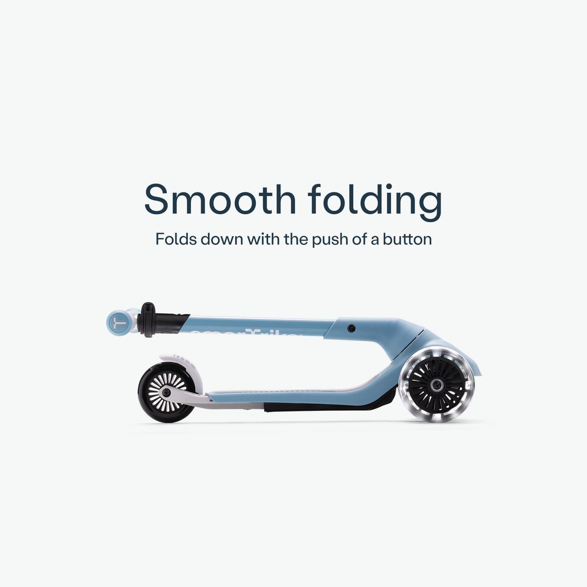 Trotinete Smartrike XTEND Mini+ dobrada de forma compacta para transportar e guardar