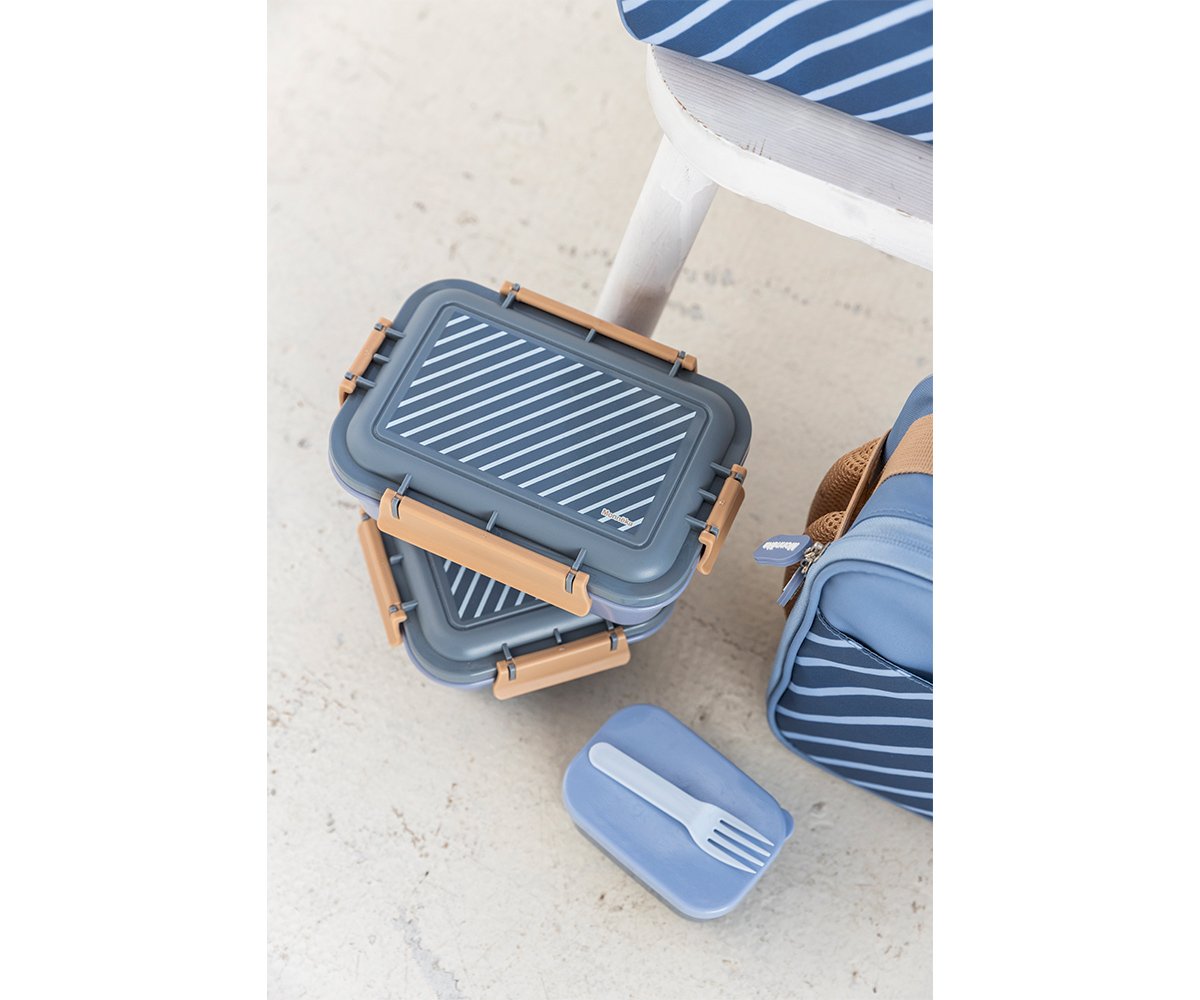 Monnëka Bolsa Térmica Rígida Stripes Blue