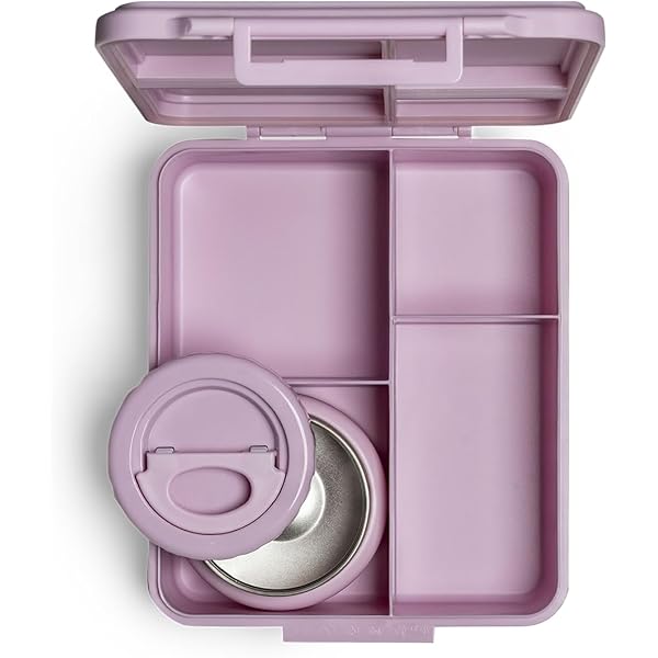 Citron Lunch Box with Compartments and Unicorn Thermos