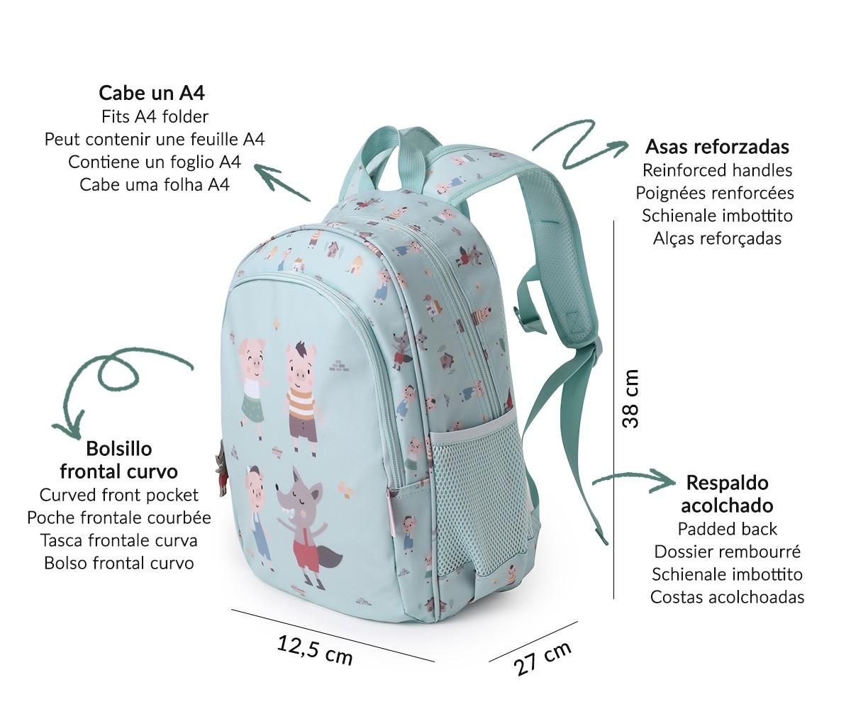 Tutete - Medium Backpack + The Three Little Pigs Keychain