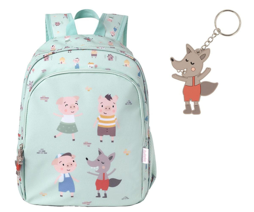Tutete - Medium Backpack + The Three Little Pigs Keychain