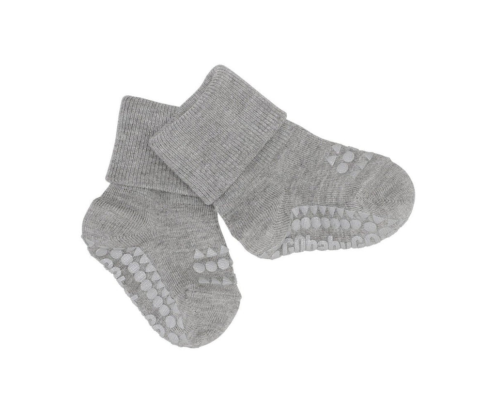 Pack de 3 pares de meias antiderrapantes GoBabyGo em viscose de bambu, cor ameixa, para bebé