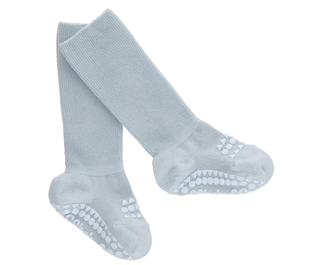 Pack de 3 pares de meias antiderrapantes GoBabyGo em viscose de bambu, cor azul céu, para bebé