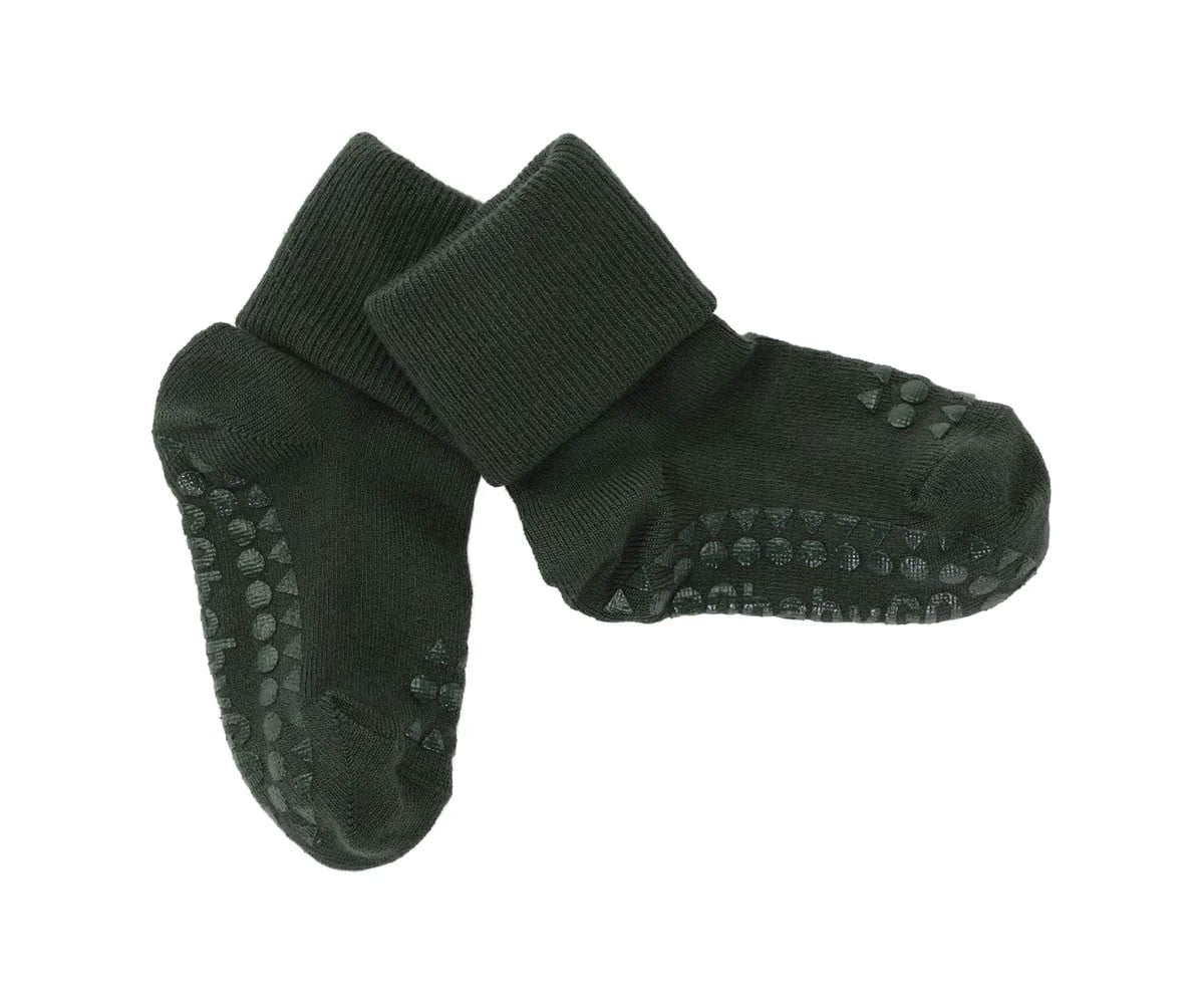 Pack de 3 pares de meias antiderrapantes GoBabyGo em viscose de bambu, cor areia, para bebé