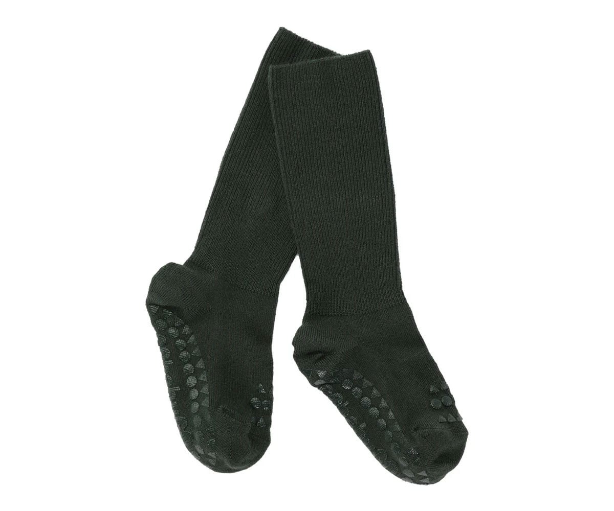 Pack de 3 pares de meias antiderrapantes GoBabyGo em viscose de bambu, cor areia, para bebé