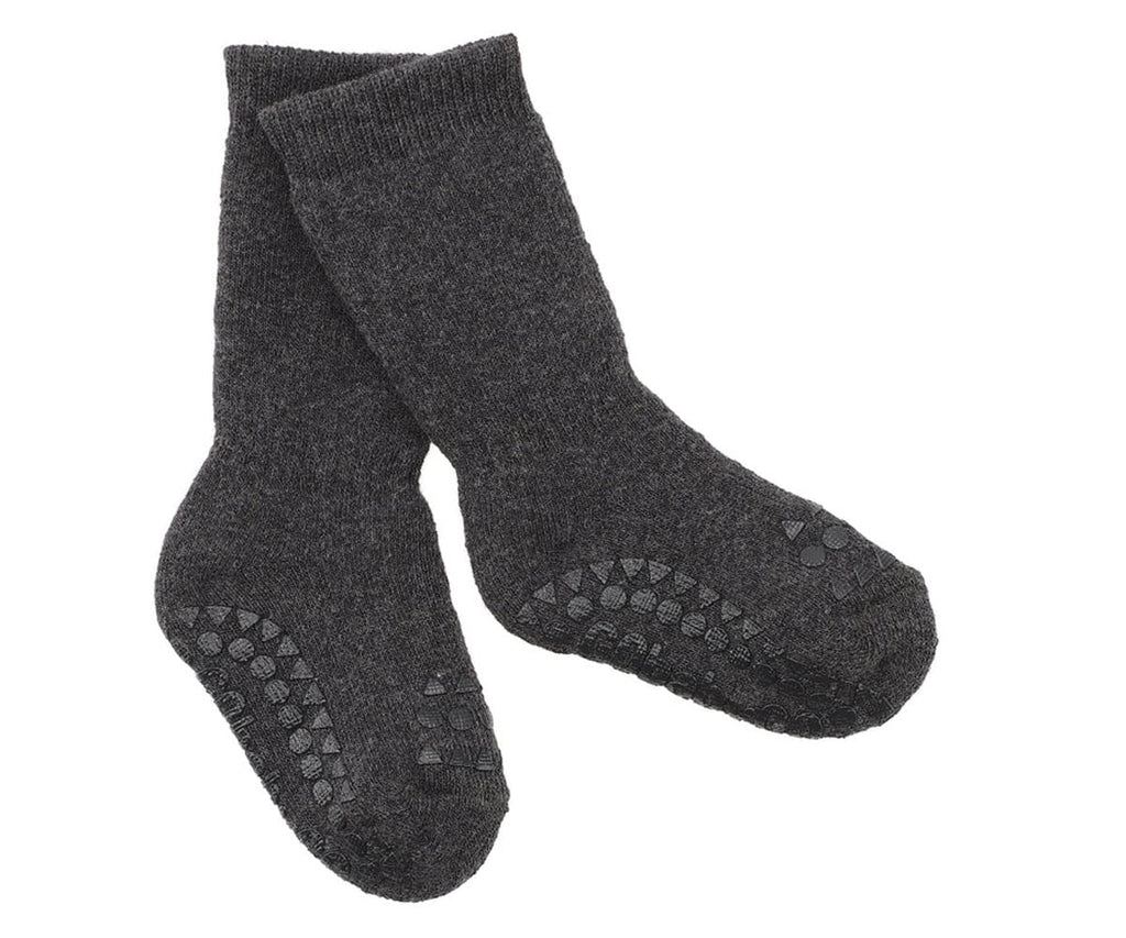 Pack de 3 pares de meias antiderrapantes GoBabyGo em viscose de bambu, cor rosa suave, para bebé