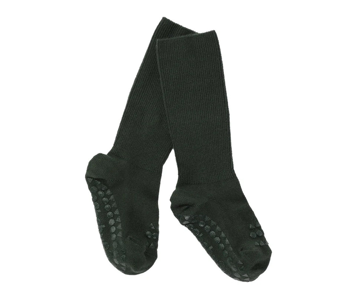 Pack de 3 pares de meias antiderrapantes GoBabyGo em viscose de bambu, cor areia, para bebé