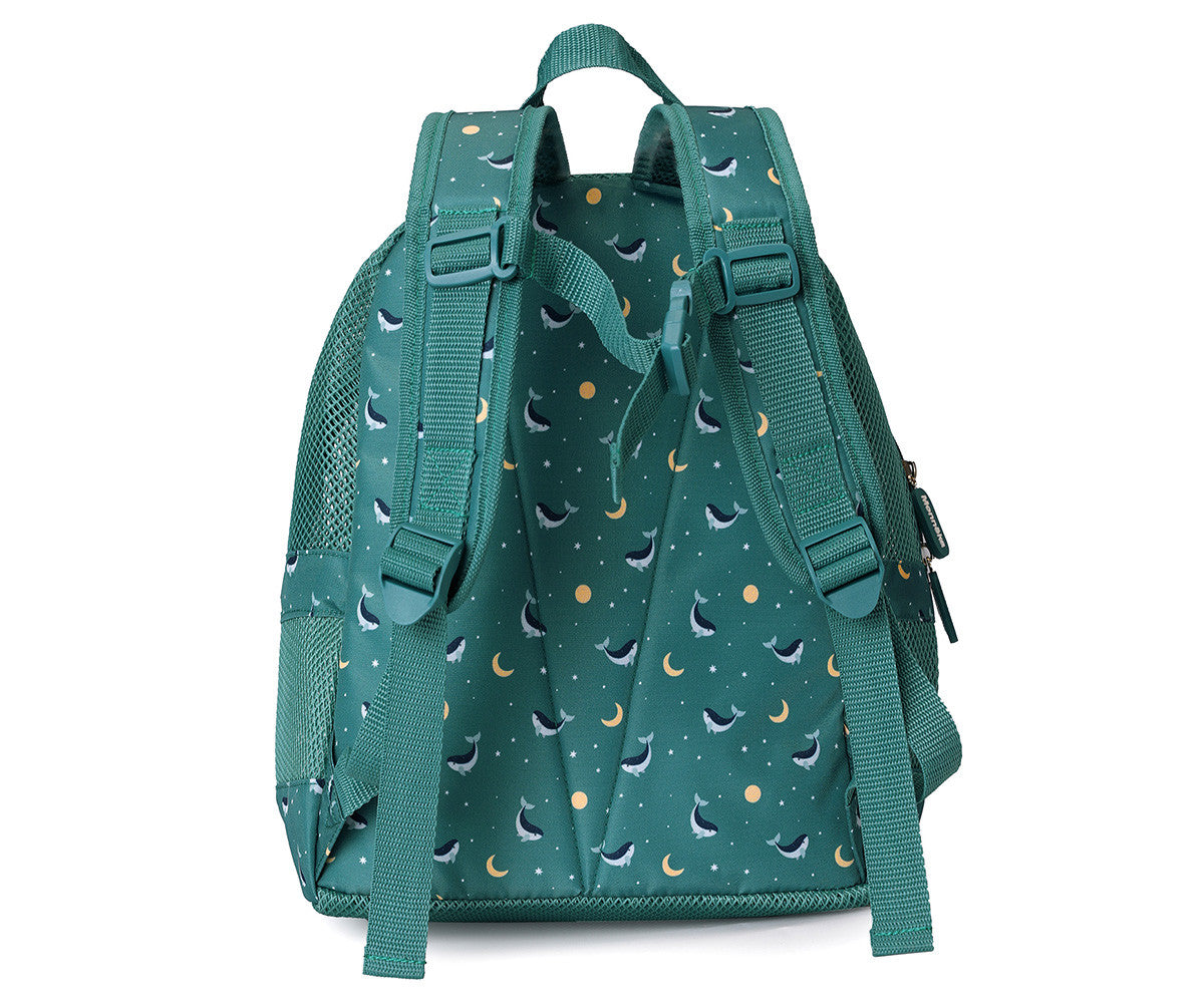 Monneka Mochila infantil Anti-areia Whale Teal
