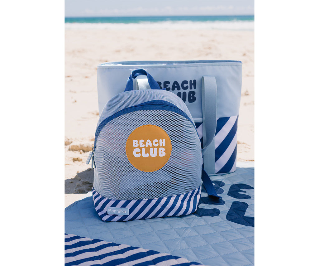 Monneka Mochila infantil Anti-areia Stripes Blues and Beyond