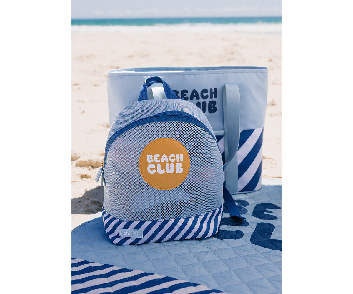 Monneka Mochila infantil Anti-areia Stripes Blues and Beyond