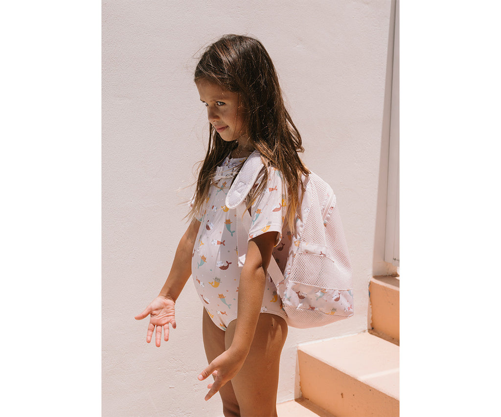 Monneka Mochila infantil Anti-areia Mermaid Cats