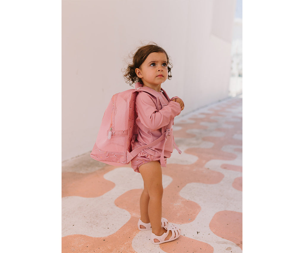Monneka Mochila infantil Anti-areia Whale Pink