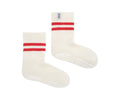Pack de 3 pares de meias antiderrapantes GoBabyGo Sport em algodão orgânico, cor vermelho, com pontos na sola