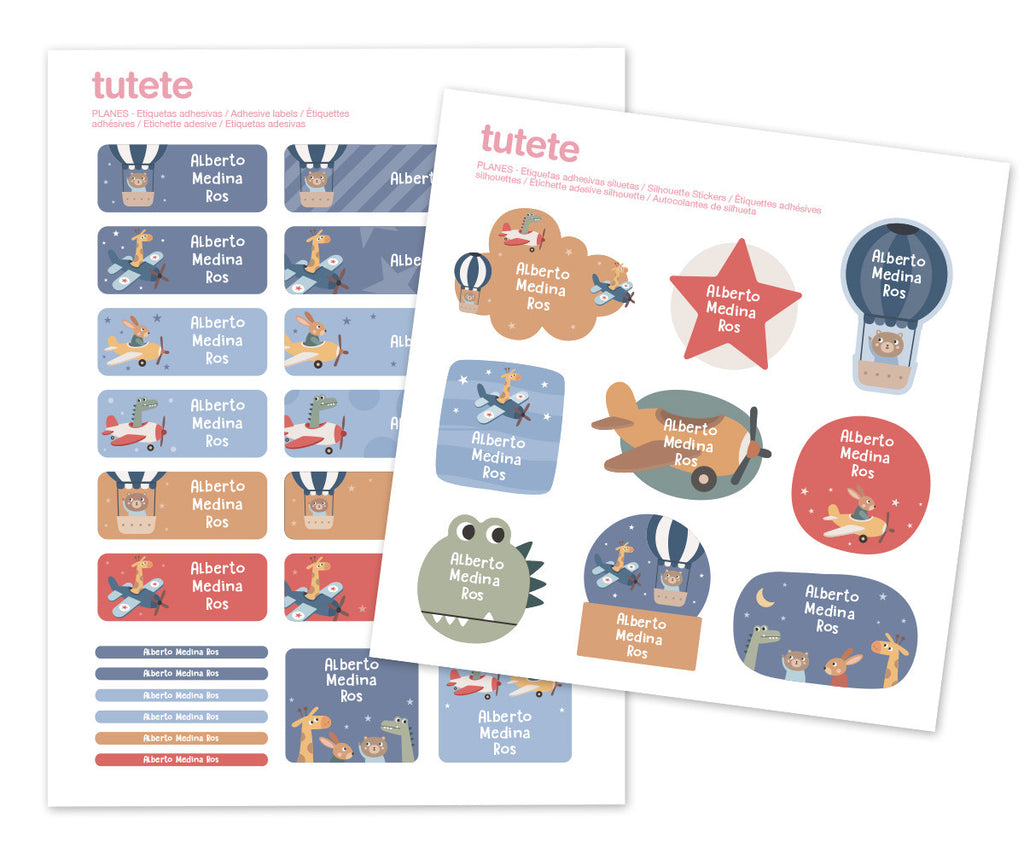 Tutete Pack Combinado Termocolantes e Adesivos Planes