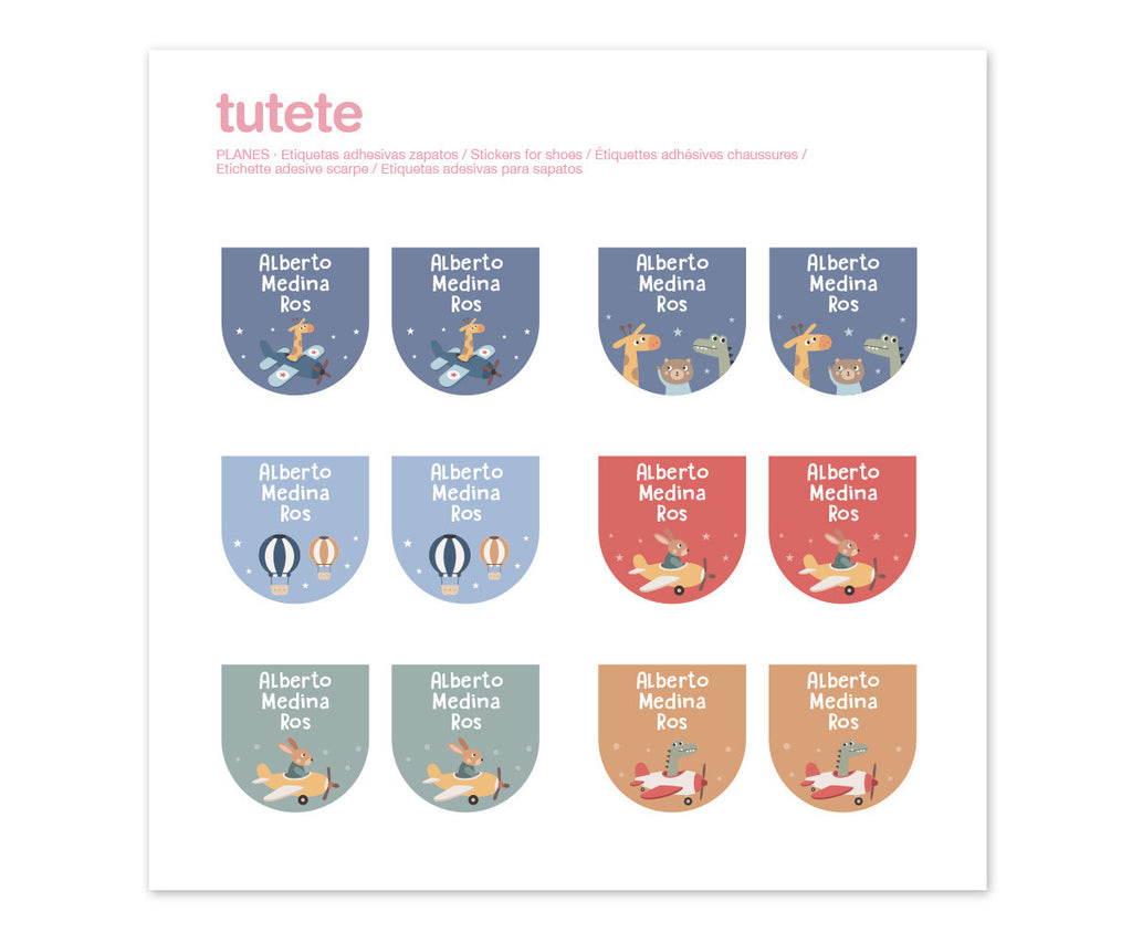 Tutete Pack Combinado Termocolantes e Adesivos Planes