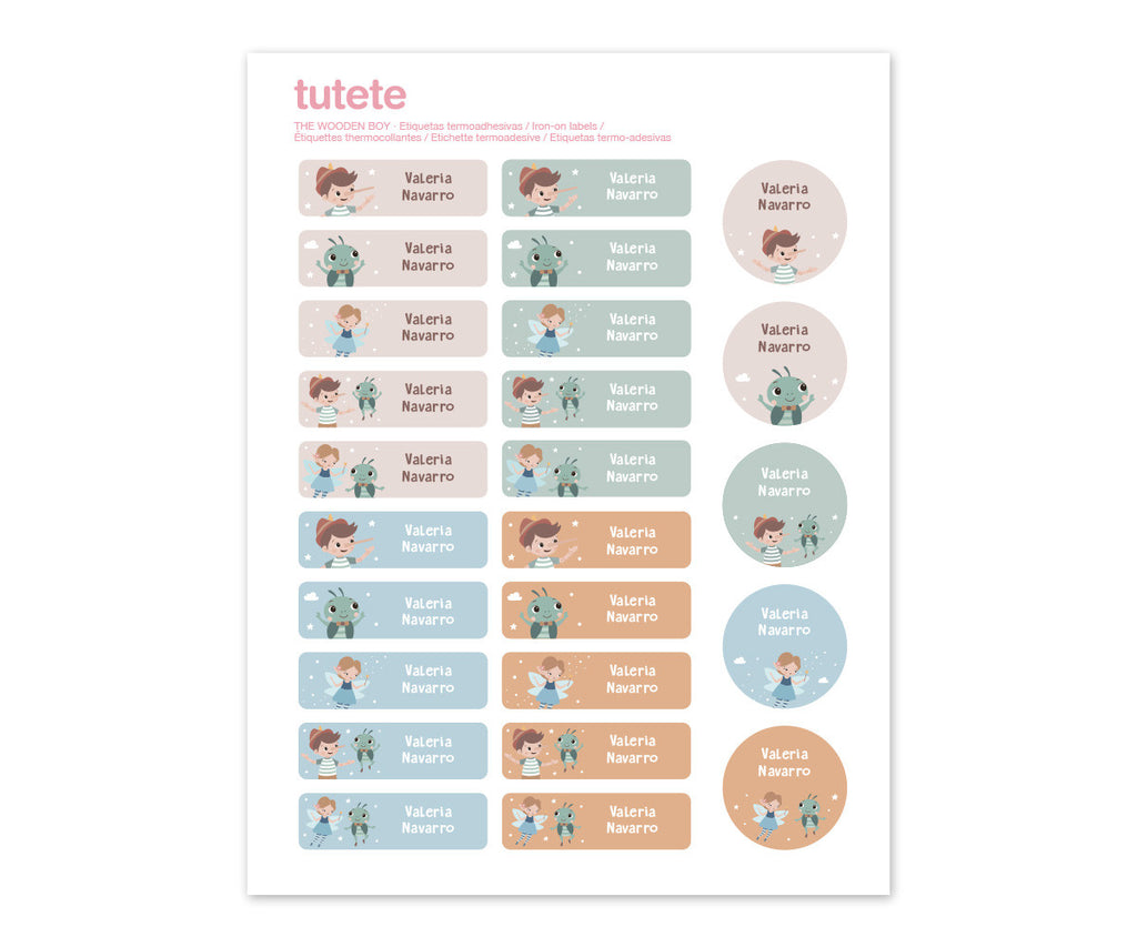 Tutete Pack Combinado Termocolantes e Adesivos Pinóquio