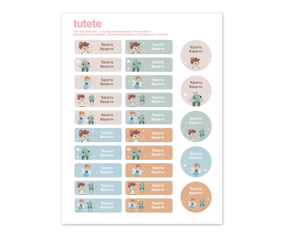Tutete Pack Combinado Termocolantes e Adesivos Pinóquio