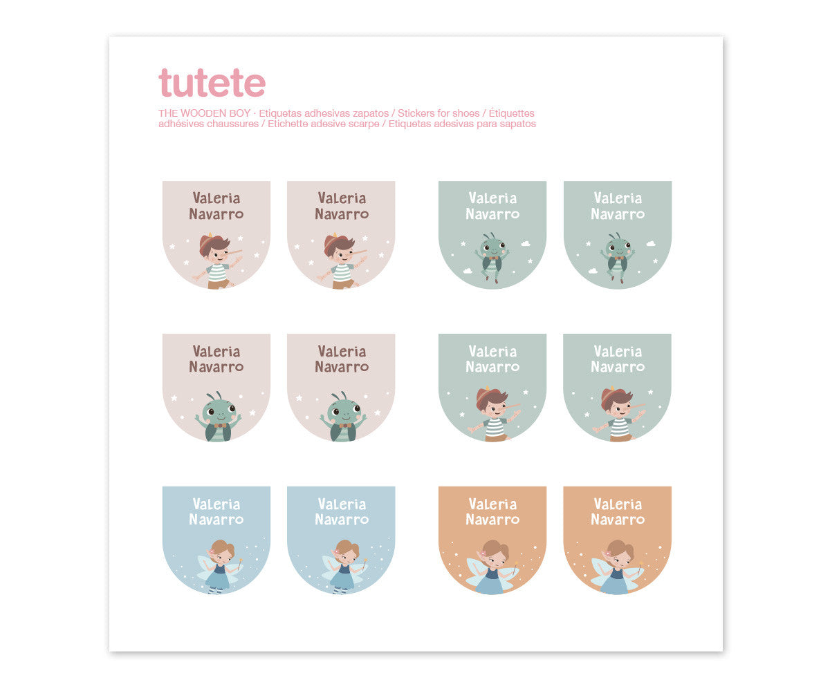 Tutete Adesivos de Sapatos Pinóquio