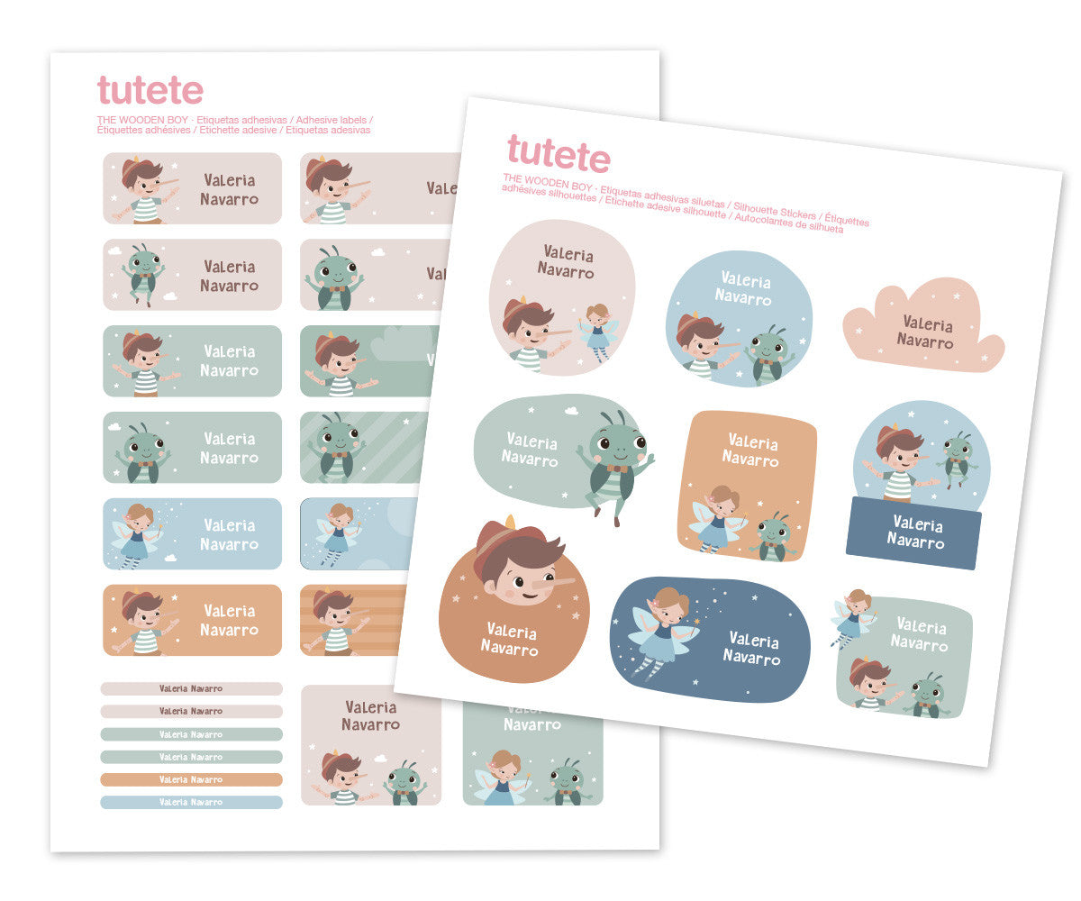 Tutete Adesivos de Objetos Pinóquio