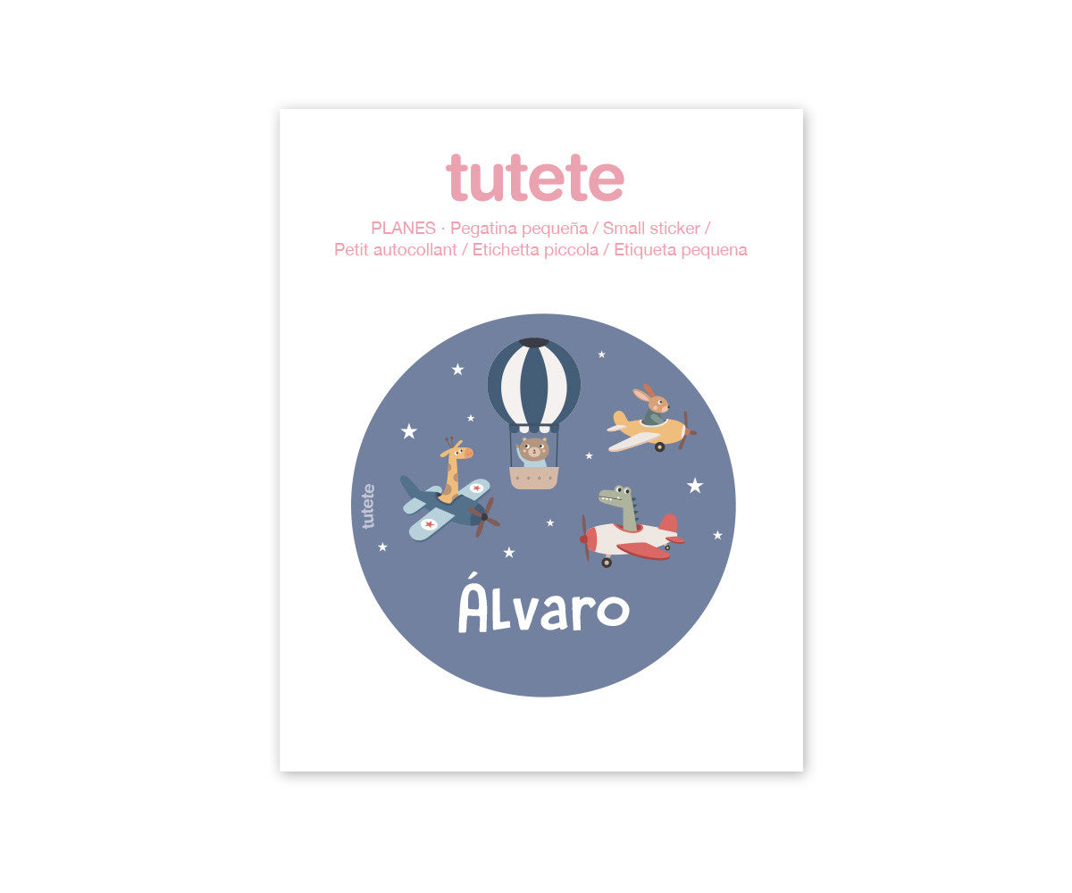 Tutete Adesivo Pequeno para Garrafas e Lancheiras Planes