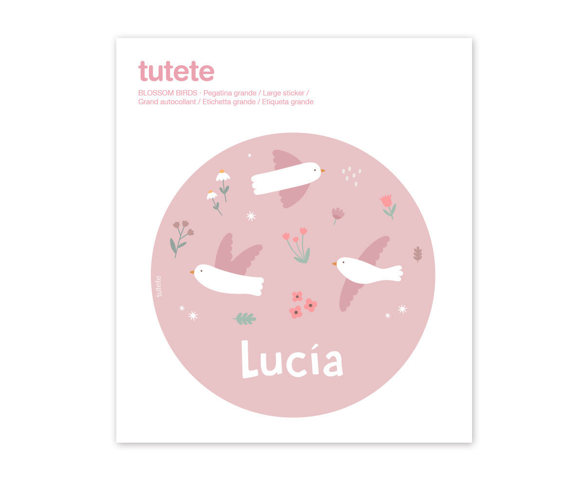 Tutete Adesivo Grande de Lancheira Blossom Birds