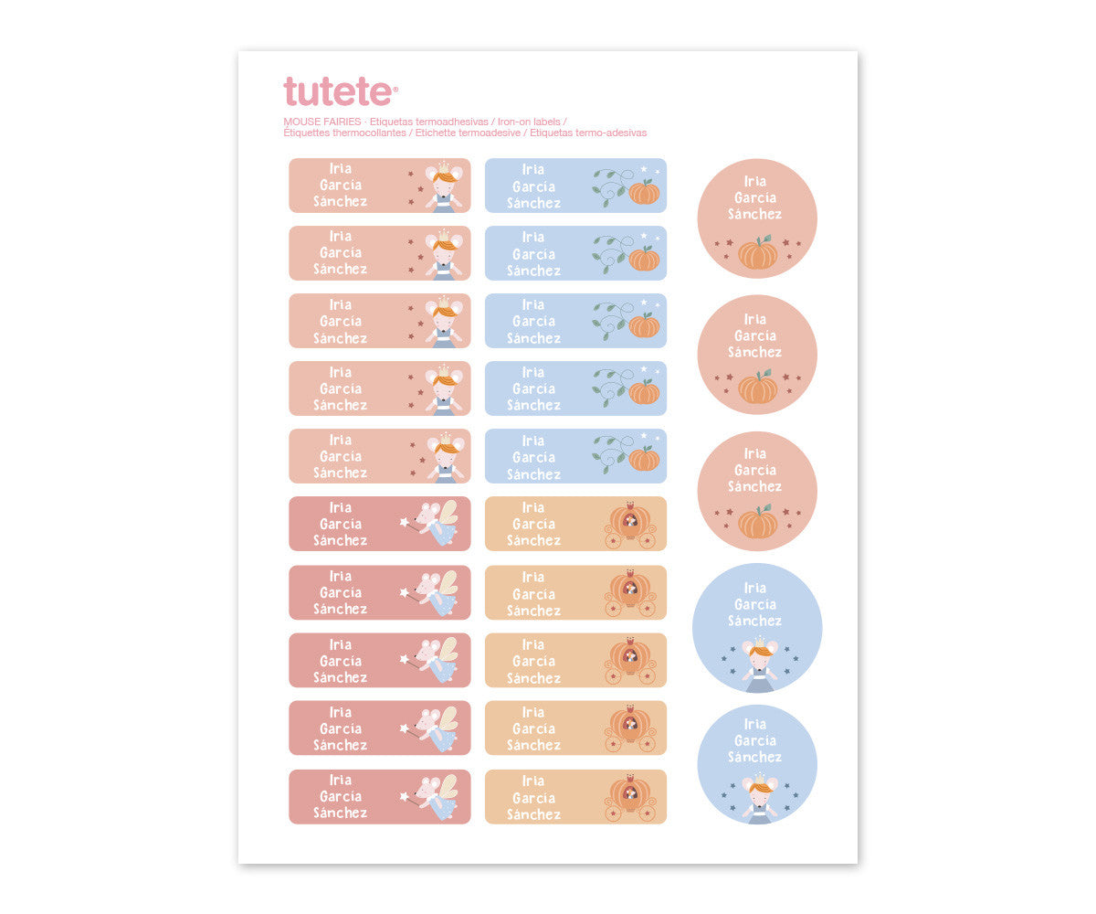 Tutete Etiquetas de Roupa Termocolantes Mouse Fairies