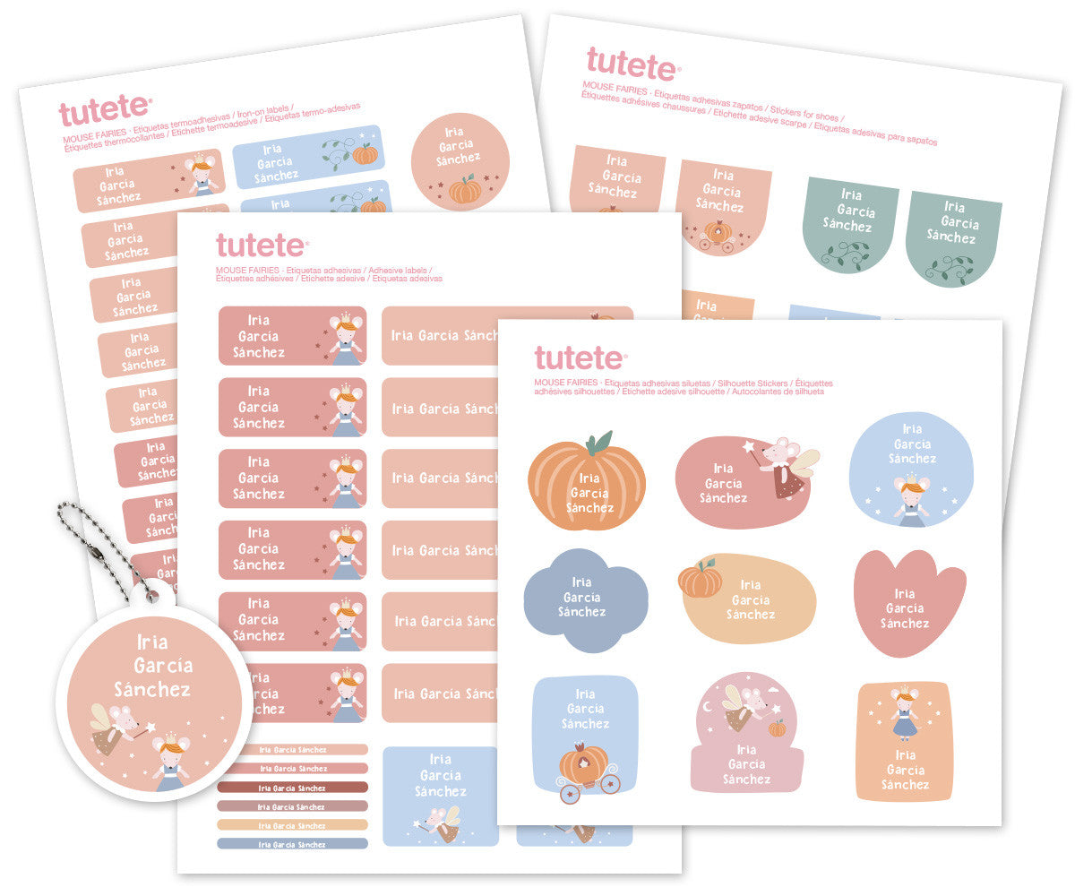 Tutete Pack Combinado Termocolantes e Adesivos Mouse Fairies