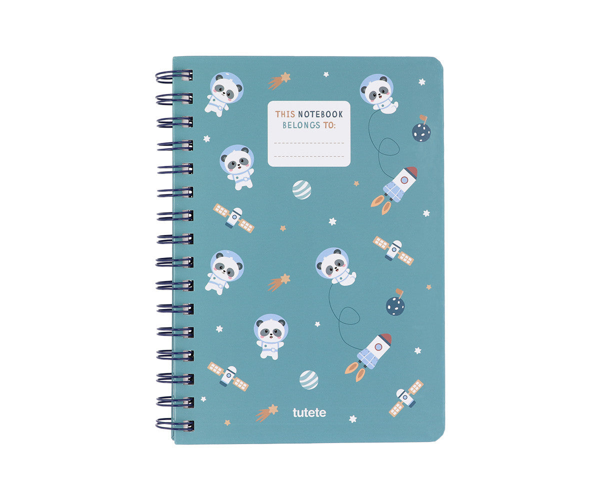 Tutete Caderno Escolar Pandas in Space