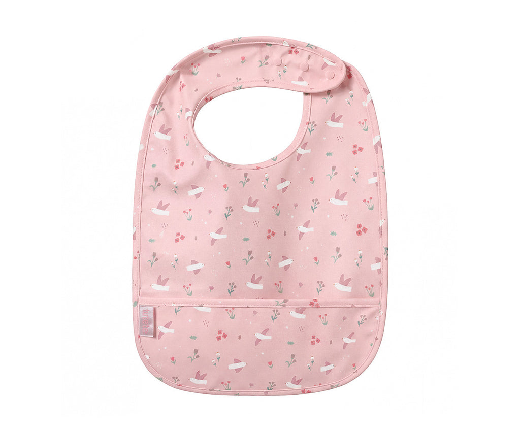 Tutete Babete Impermeável com Bolso Blossom Birds
