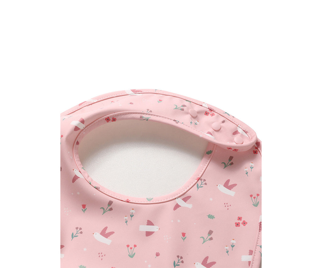 Tutete Babete Impermeável com Bolso Blossom Birds
