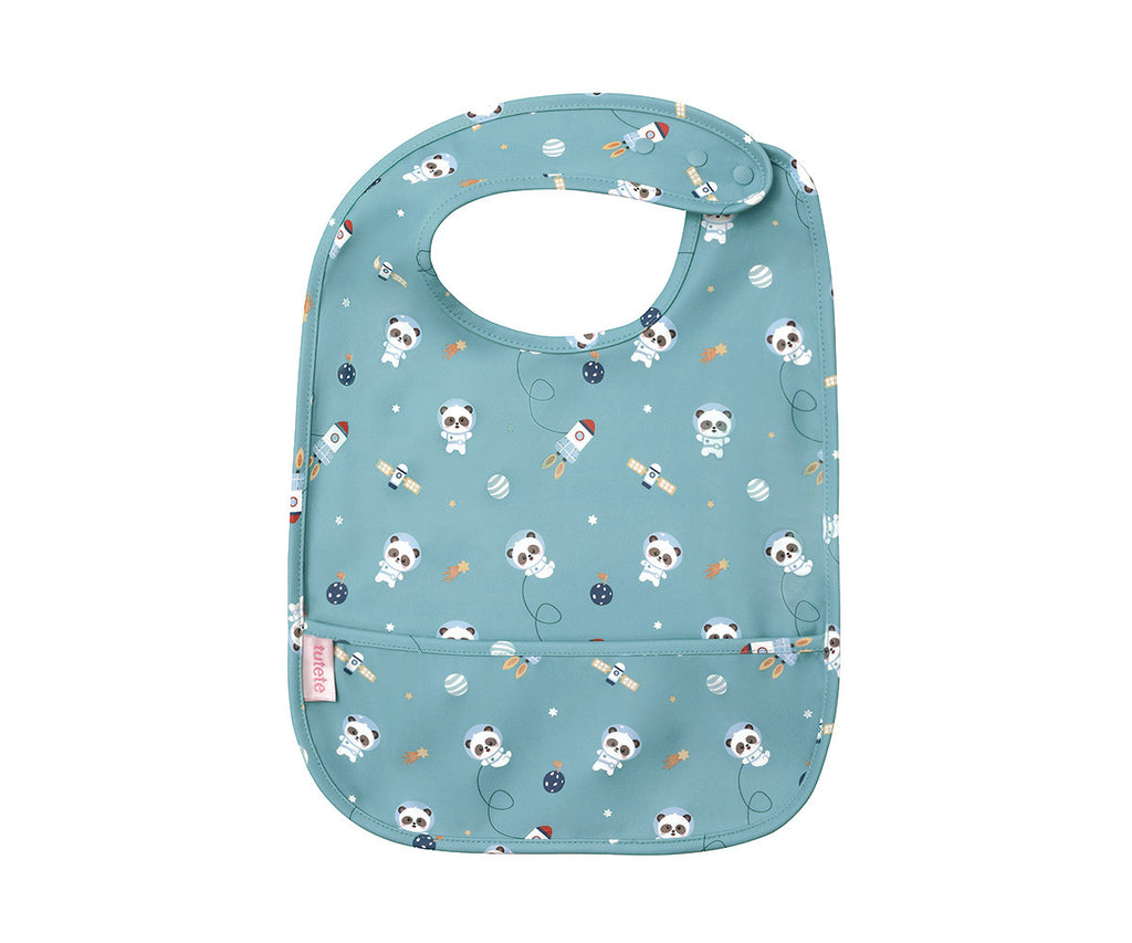 Tutete Babete Impermeável com Bolso Pandas in Space