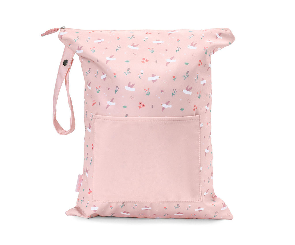 Tutete Bolsa Impermeável Grande Personalizável Blossom Birds