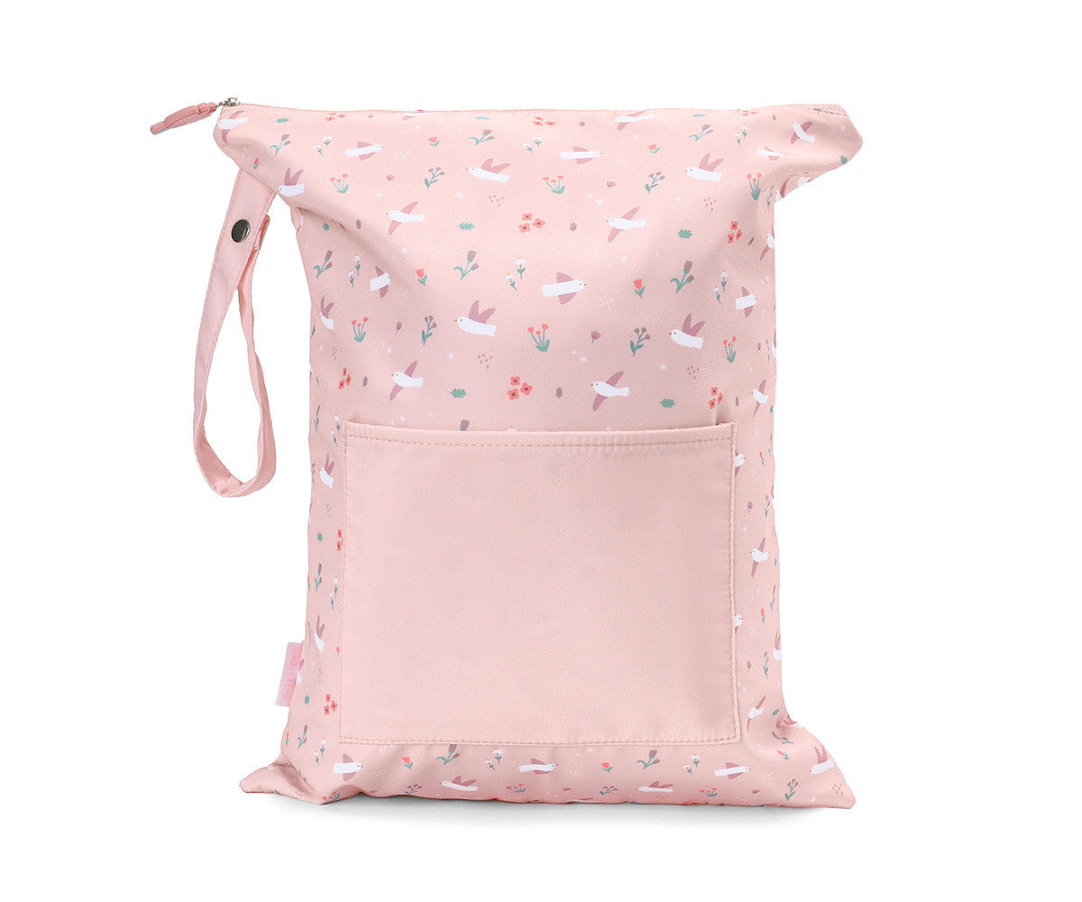 Tutete Bolsa Impermeável Grande Personalizável Blossom Birds