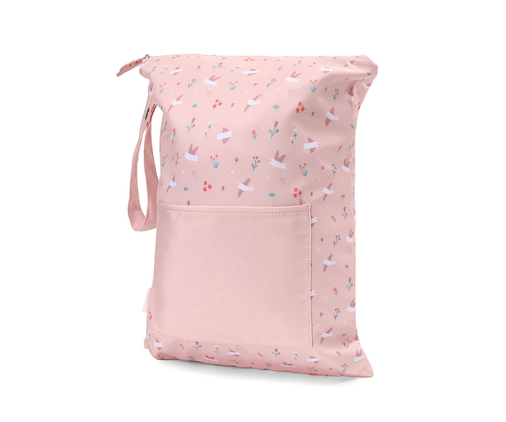 Tutete Bolsa Impermeável Grande Personalizável Blossom Birds
