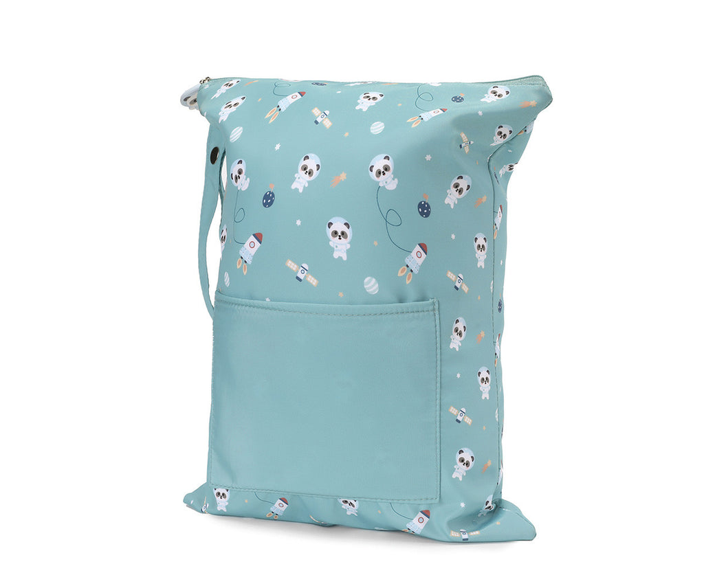 Tutete Bolsa Impermeável Grande Personalizável Pandas in Space