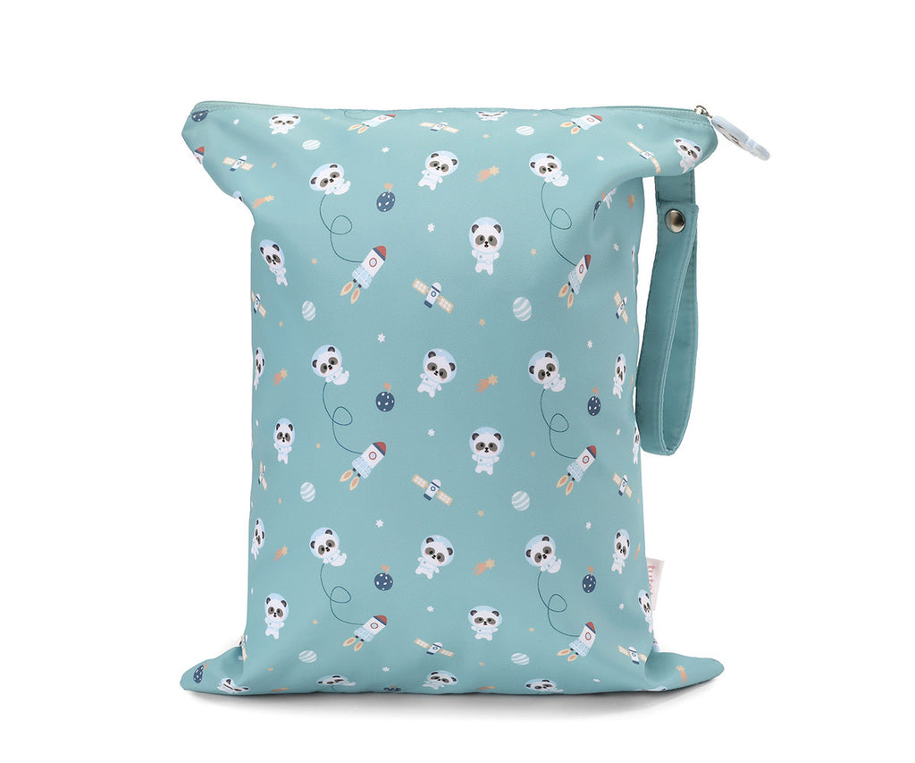 Tutete Bolsa Impermeável Grande Personalizável Pandas in Space