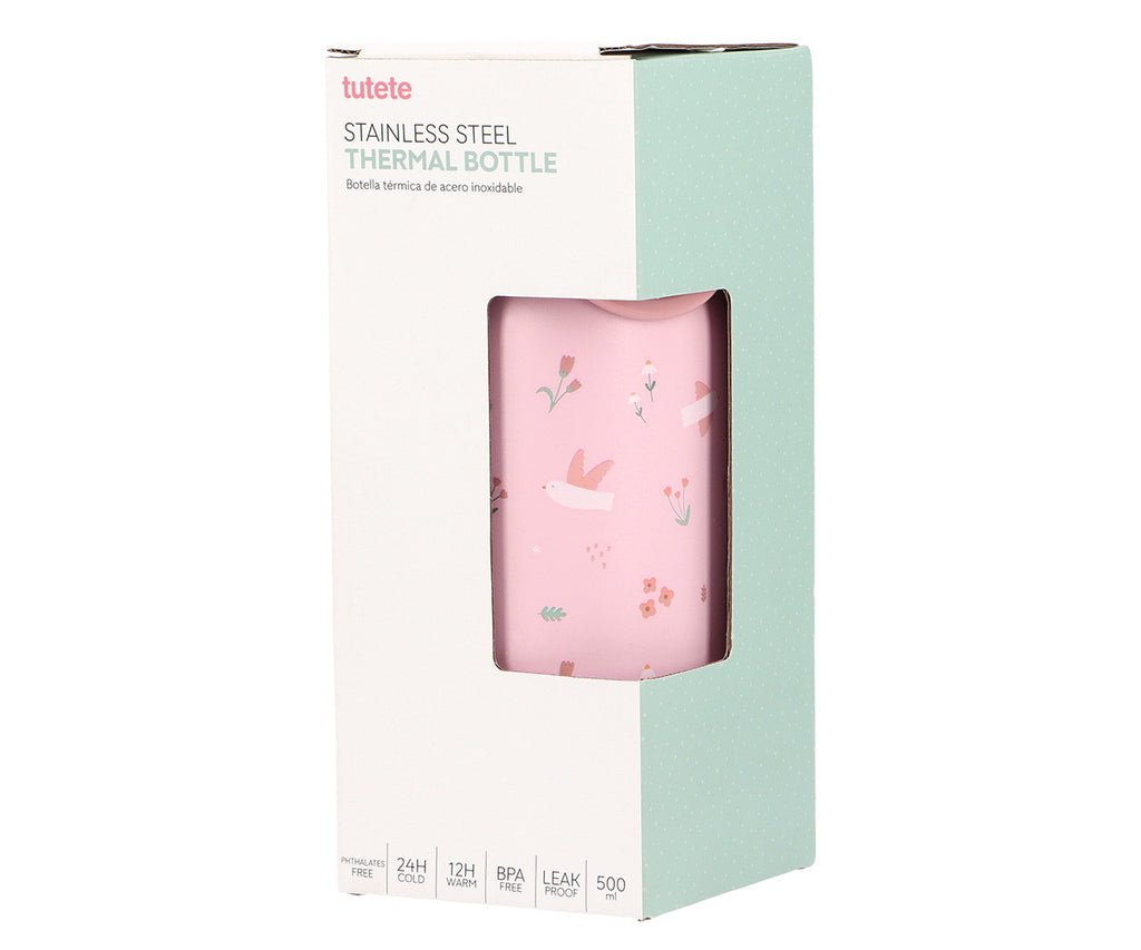 Tutete Garrafa Térmica de Aço 500 ml Blossom Birds