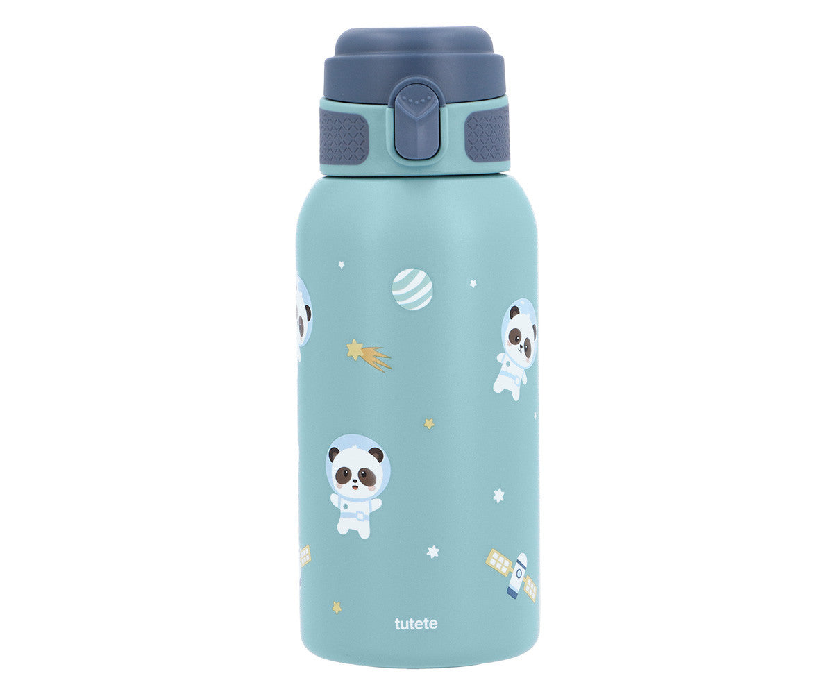 Tutete Garrafa Térmica de Aço 500 ml Pandas in Space