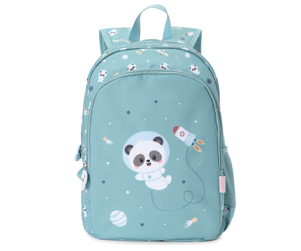 Tutete - Mochila Média + Porta-chaves Personalizável Pandas in Space