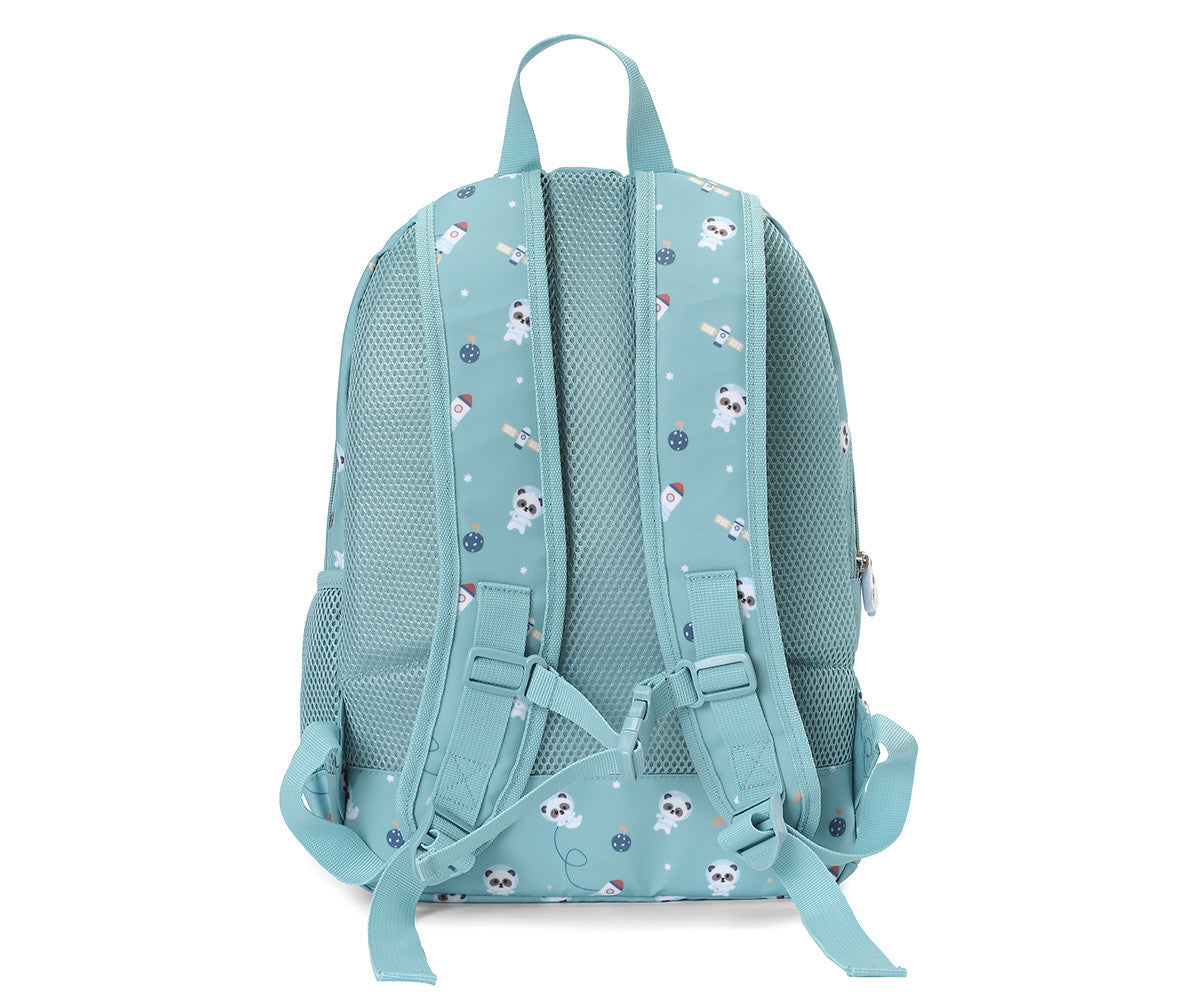 Tutete - Mochila Média + Porta-chaves Personalizável Pandas in Space