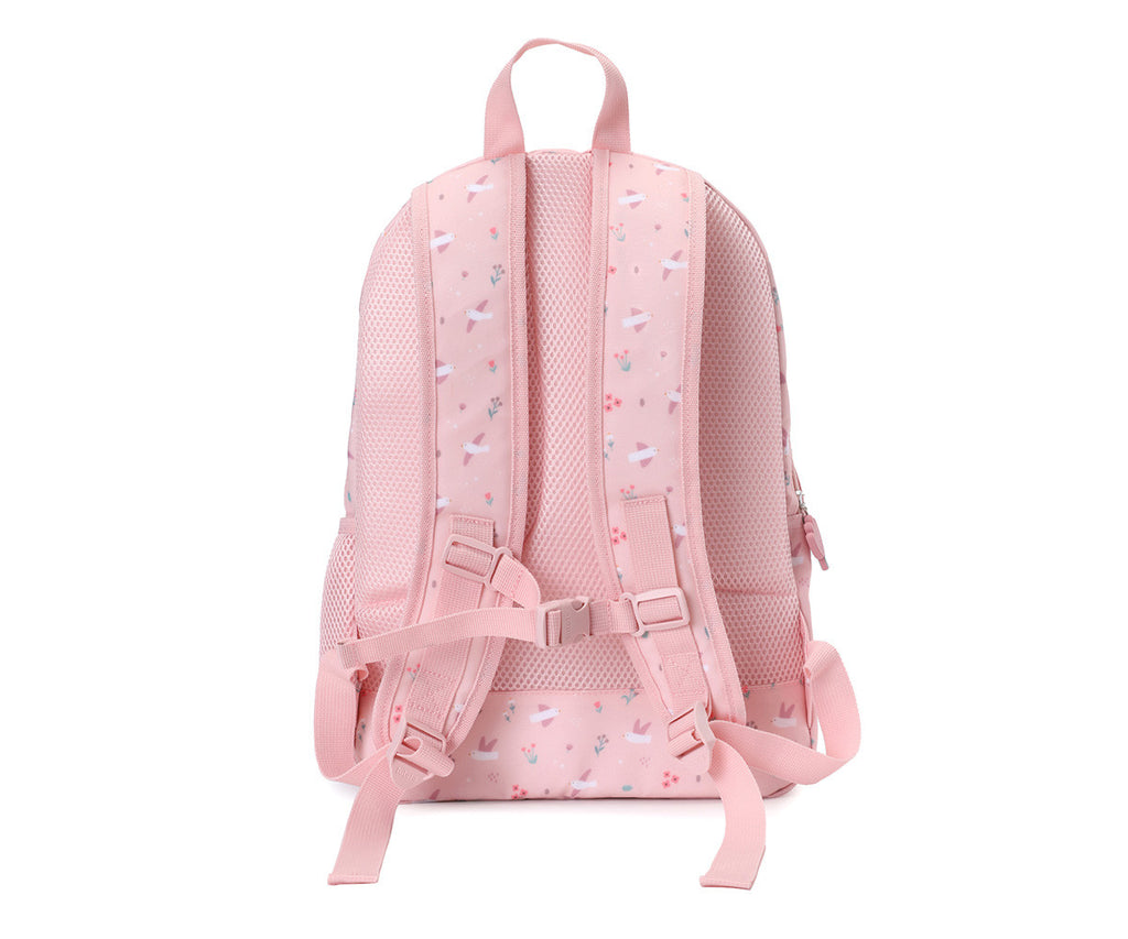 Tutete - Mochila Média + Porta-chaves Personalizável Blossom Birds