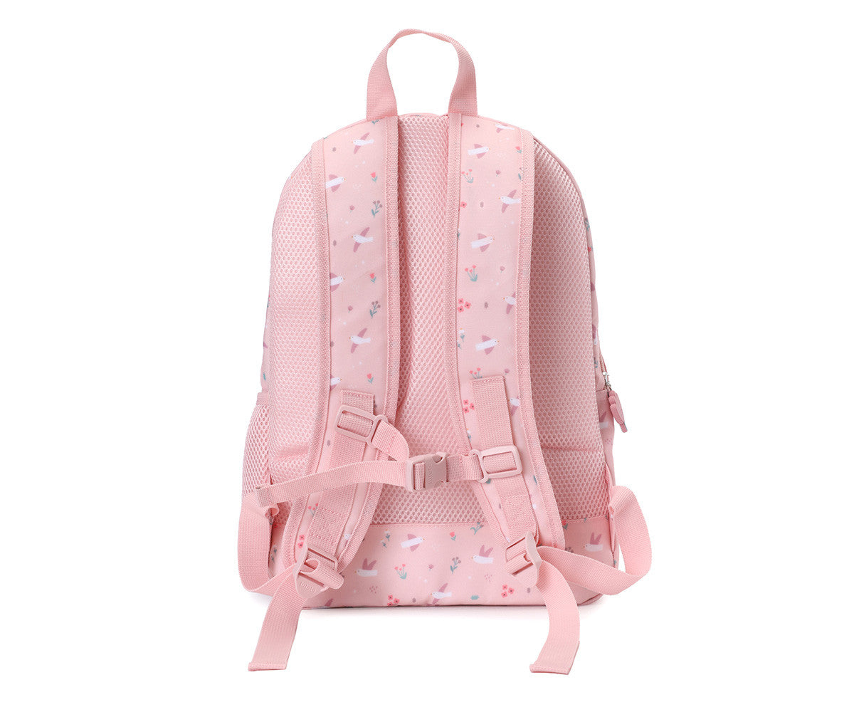 Tutete - Mochila Média + Porta-chaves Personalizável Blossom Birds