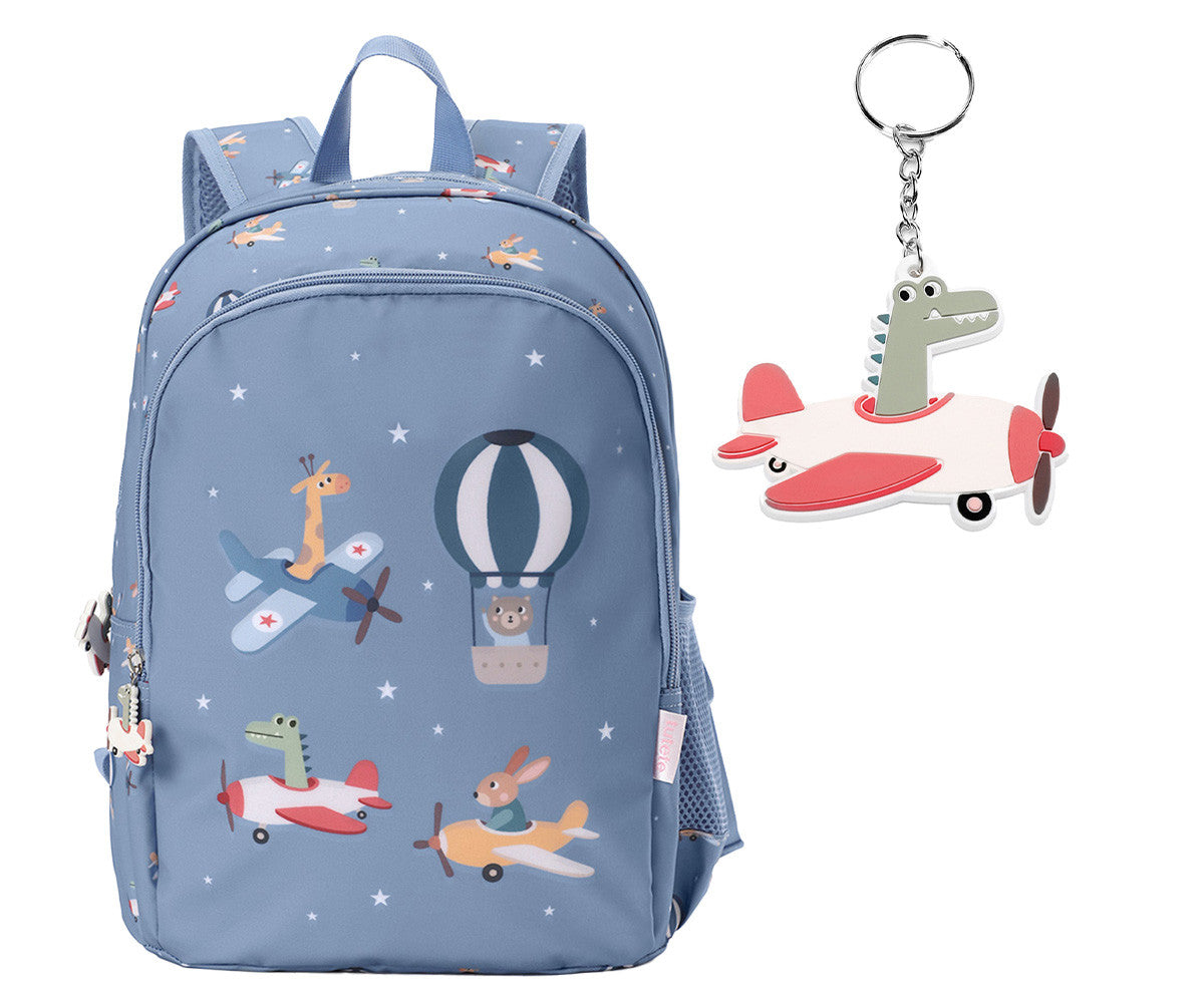 Tutete - Mochila Média + Porta-chaves Personalizável Planes
