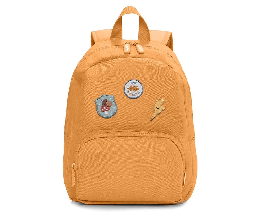 Tutete - Mochila Solid Color Mustard + 6 Selos Autocolantes Nature