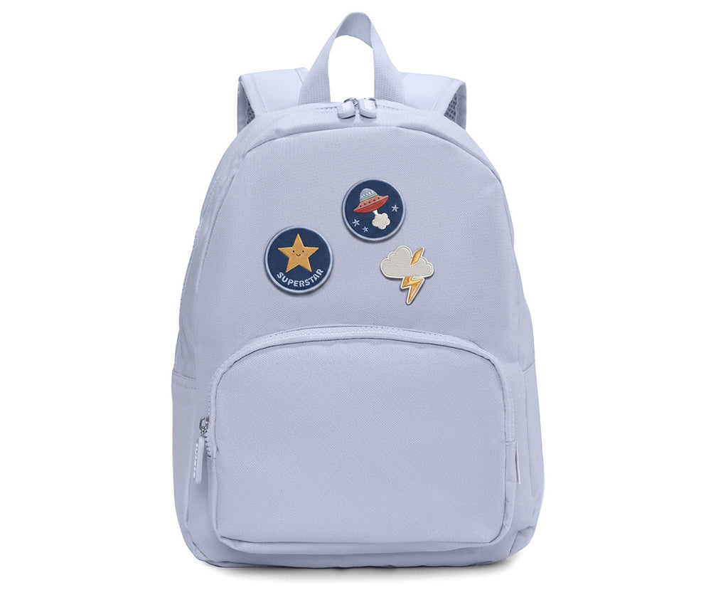 Tutete - Mochila Solid Color Sky + 6 Selos Autocolantes Space