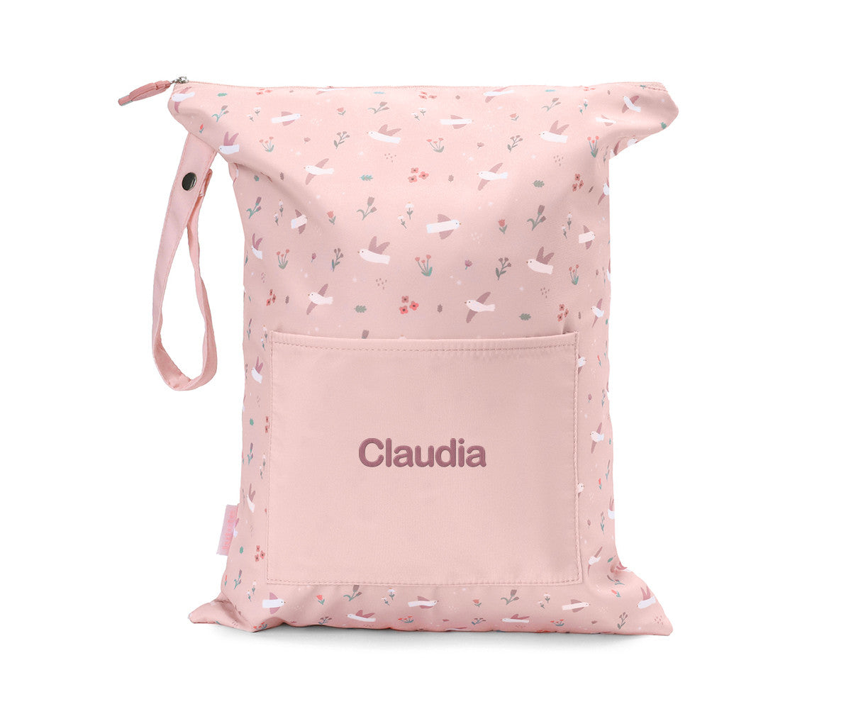Tutete Bolsa Impermeável Grande Personalizável Blossom Birds