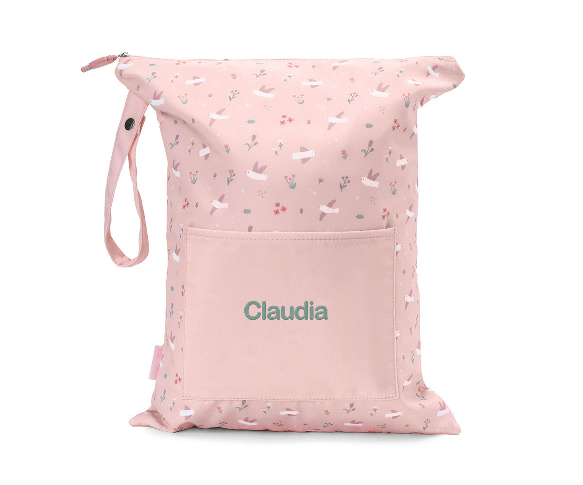 Tutete Bolsa Impermeável Grande Personalizável Blossom Birds