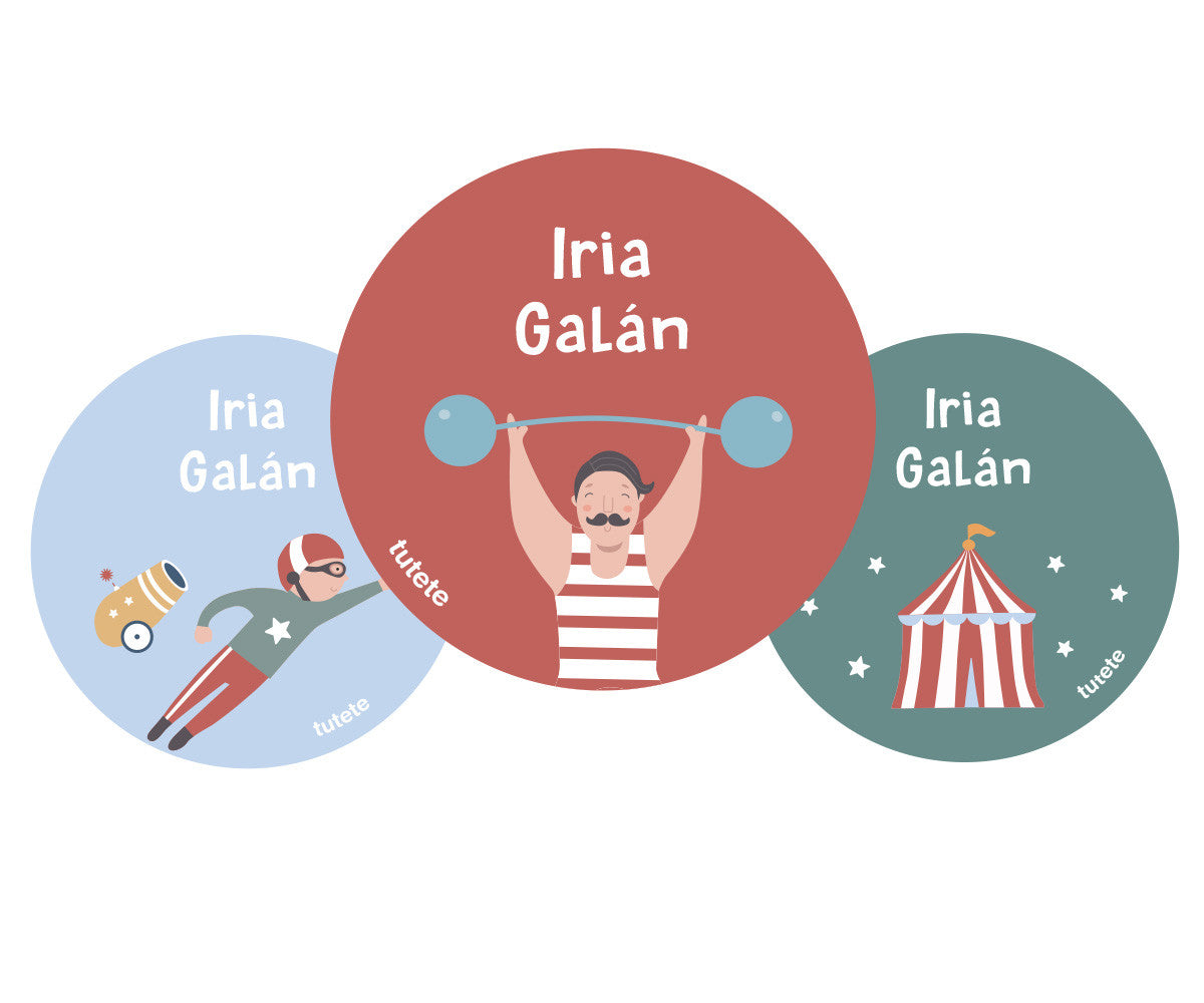 Tutete Pack de 3 Pins Personalizados Circus Show